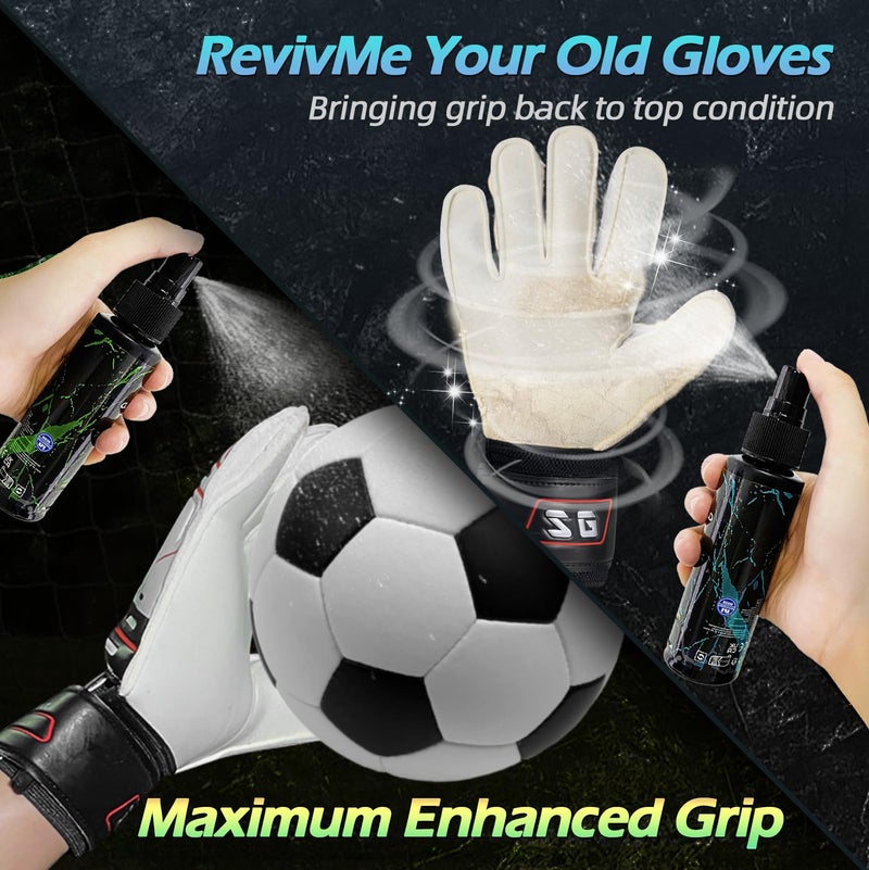 Clbort Goalkeeper Glove Spray Bundle, Contains MSDS Certified 30ml Goalkeeper Grip Spray + 30ml Goalkeeper Glove Wash & Prepare Spray - Image 2