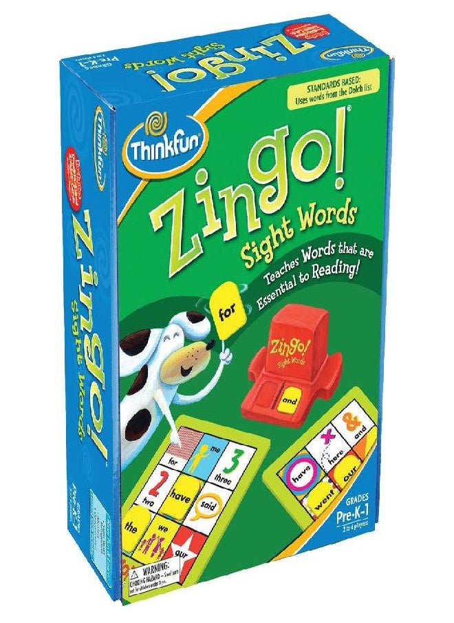 Think Fun ThinkFun Zingo Sight Words Award Winning Early Reading Game for Pre-K to 2nd Grade - Toy of the Year Finalist, A Fun and Educational Game Developed by Educators for Boys and Girls, Multicolor  - Image 1