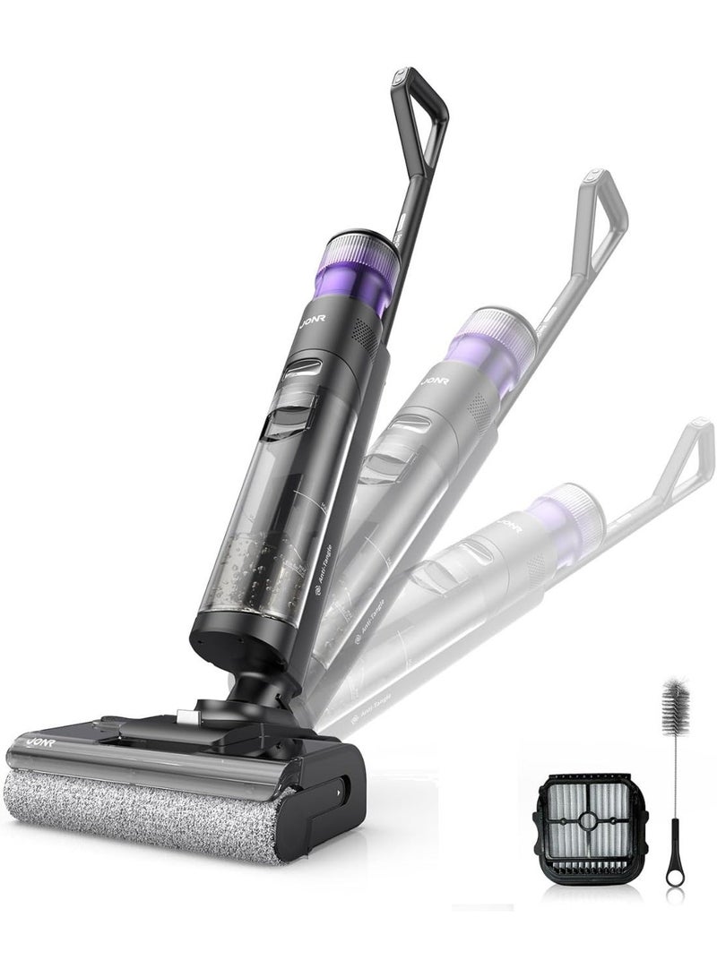 JONR Wet Dry Vacuum Cleaner ED12 PRO MAX, 180° Lie-Flat, 60° Hot Water Self-Cleaning, Smart Floor Washer with Zero Tangle Brush, Dual-Edge Cleaning, LED Display - Image 2
