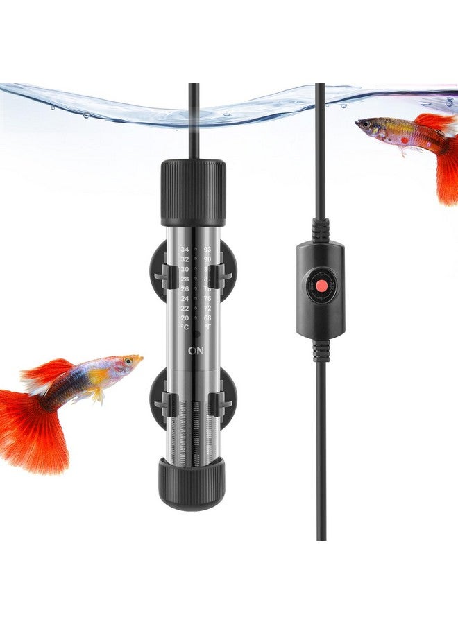 HITOP Thickened Glass Aquarium Heater: 50W 100W 300W Upgraded Fish Tank Heater with Controller, Fish Tank Thermostat Heater for Seawater/Fresh Water 5-65Gal - Image 1