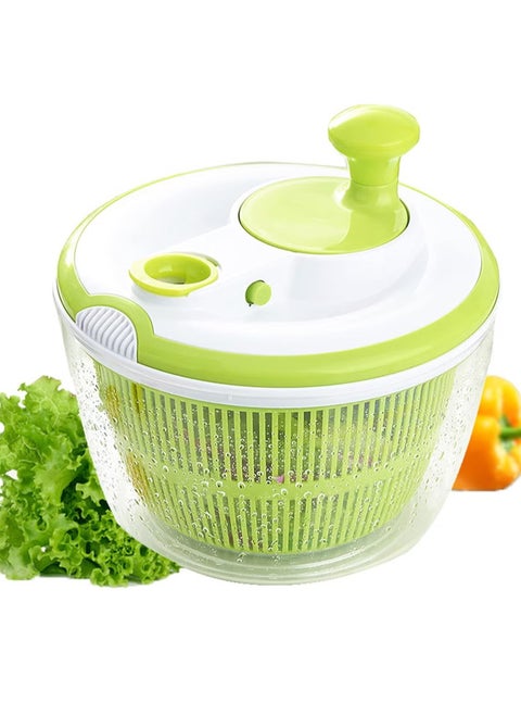 Dryer Salad Spinner 5L Lettuce Spinner with Lid Lock and Rotary Handle, Quick Dry Off for Vegetables & Fruits, Easy Food Prep, Fast Drying, Efficient, Non-Slip Base for Faster Kitchen Rotating