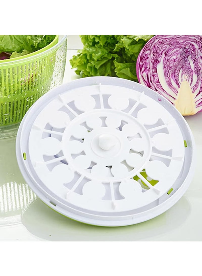 Dryer Salad Spinner 5L Lettuce Spinner with Lid Lock and Rotary Handle, Quick Dry Off for Vegetables & Fruits, Easy Food Prep, Fast Drying, Efficient, Non-Slip Base for Faster Kitchen Rotating