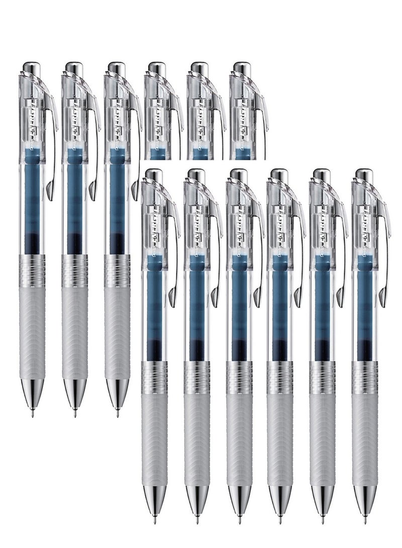 Pentel قلم حبر جل إنفري 12 قطعة 0.5 مم حبر أزرق داكن - Image 1