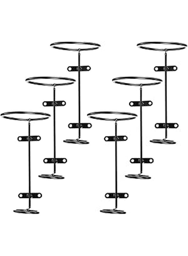 Iron Downward Wine Bottle Rack Wall Mounted 6pcs Storage Home Kitchen Bar - Image 1