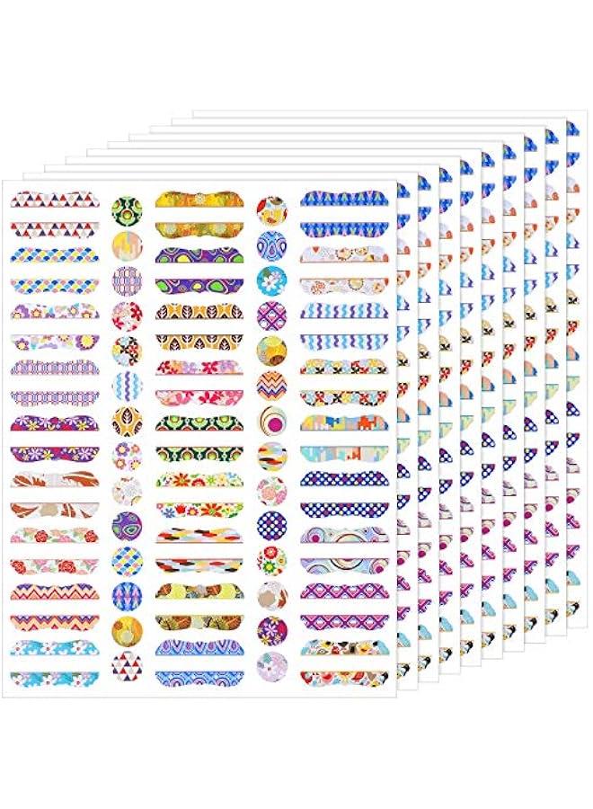 Arabest 550 Pieces 10 Sheets Essential Oils Labels Include 270 Pieces Essential Oil Bottle Labels and 280 Round Cap Stickers Waterproof Stickers for Bottles Markers  - Image 1