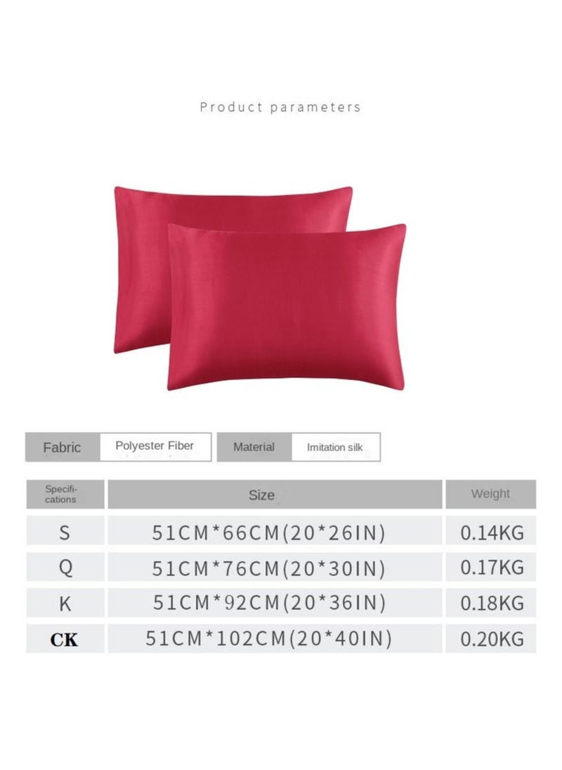 Y&D 2-Piece Simple Solid Colour Pillow Case Cover  - Image 2