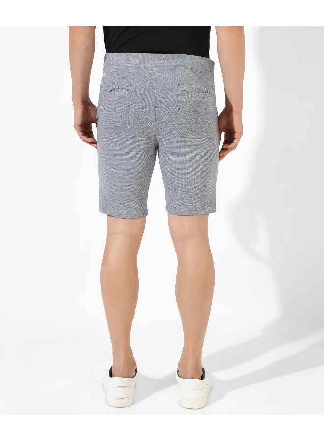 Campus Sutra Men's Solid Grey Regular Fit Casual Shorts