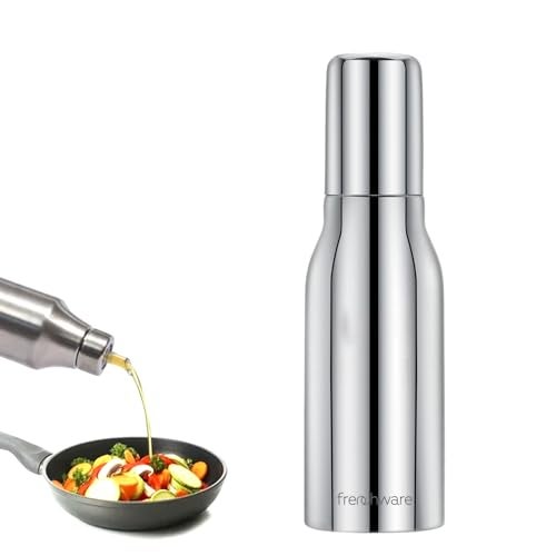 Frenchware Stainless Steel Oil Dispenser Pot, 700ml Capacity, Comes with Lid, Leakproof Anti-Drip Pourer, BPA-Free, Airtight, Easy to Clean, Oil & Vinegar Container, Eco-Friendly, Sturdy, Easy Grip - Image 1