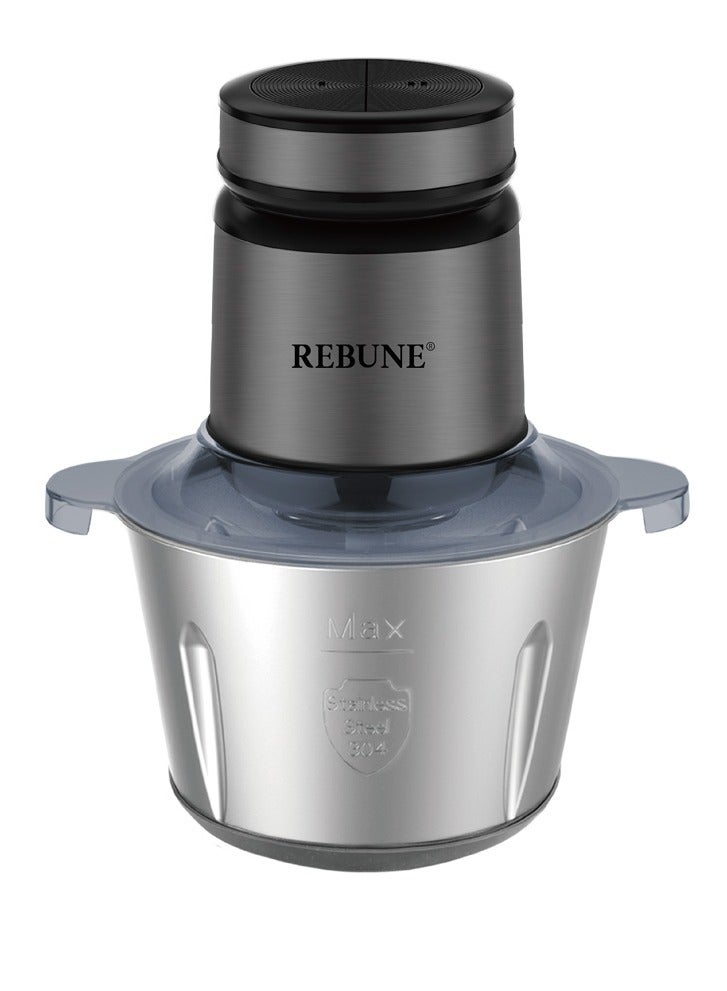 meat and vegetable chopper, steel, 3 liter capacity, two speeds, 500 watts 500 W RE-2-164 Silver