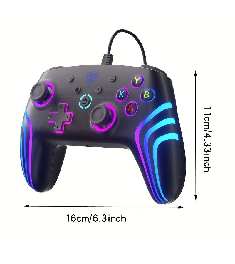 وحدة تحكم سلكية لـ PS3 PS4 Xbox 360 كمبيوتر هز مزدوج أبيض - Image 2