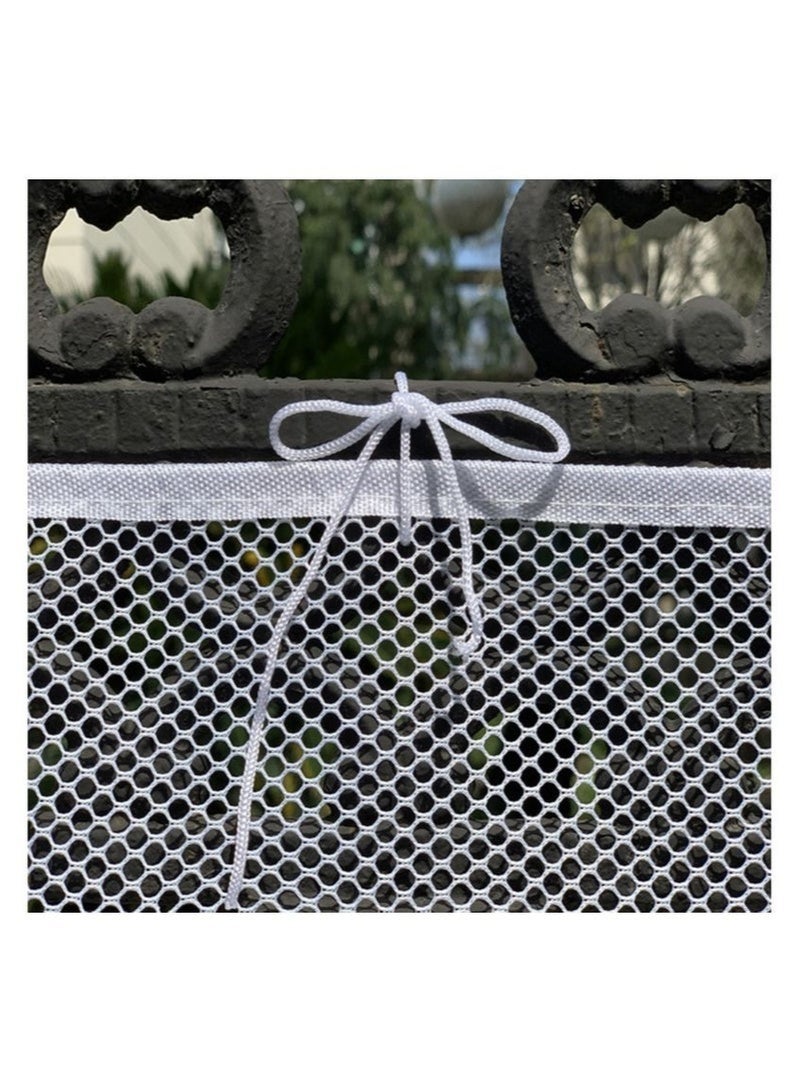 Arabest Baby Safety Stair Railing Net Children's Outdoor Balcony Fence Protection Mesh No Drilling For Dog Cat Window 300x78cm White - Image 4
