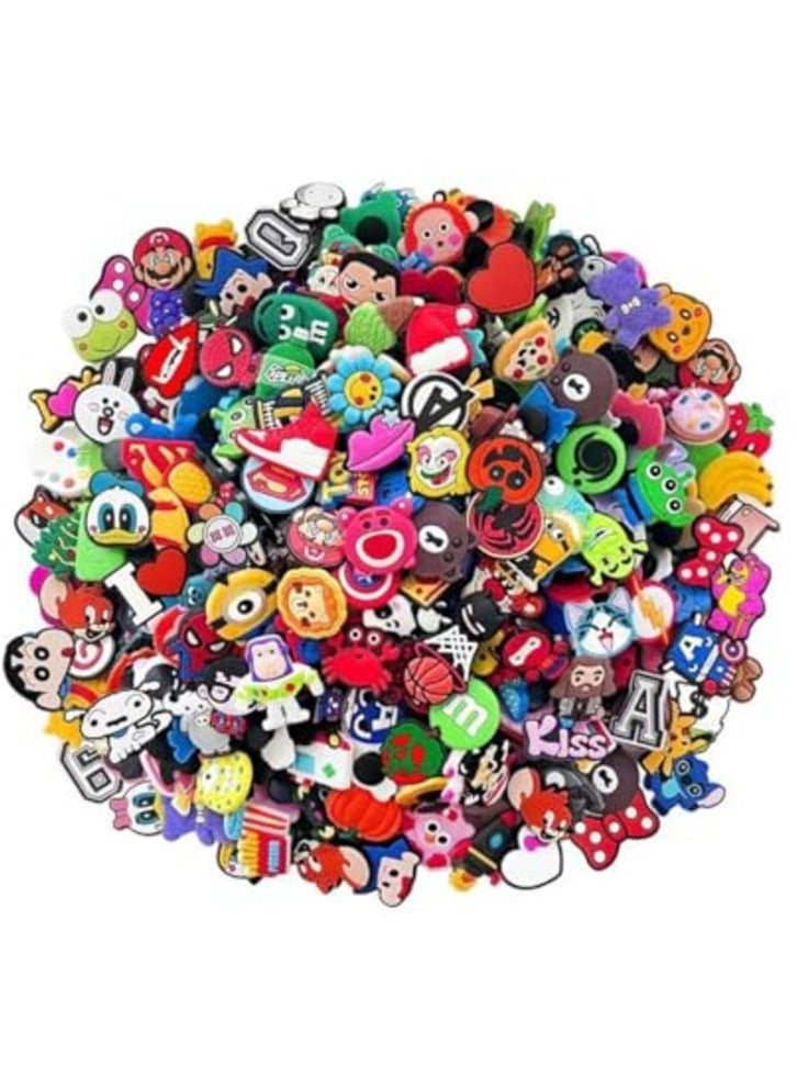 S2C S2C Colorful Shoe Charms for Crocs 50,100 PCS Random Shoe Charms for Unique Shoe Décor, Cute Shoe Charms Wristband Bracelet Decoration for Girls,Boys and Adult (100Pcs Random Shoe Charms)  - Image 1