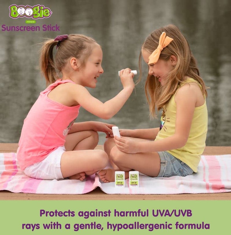 Boogie Baby Sunscreen Stick by Block, Mineral Sunscreen SPF 50, Travel Size Sunblock for Kids, Zinc Oxide, Water Resistant, Vegan, Fragrance Free Pack of 3 - Image 3
