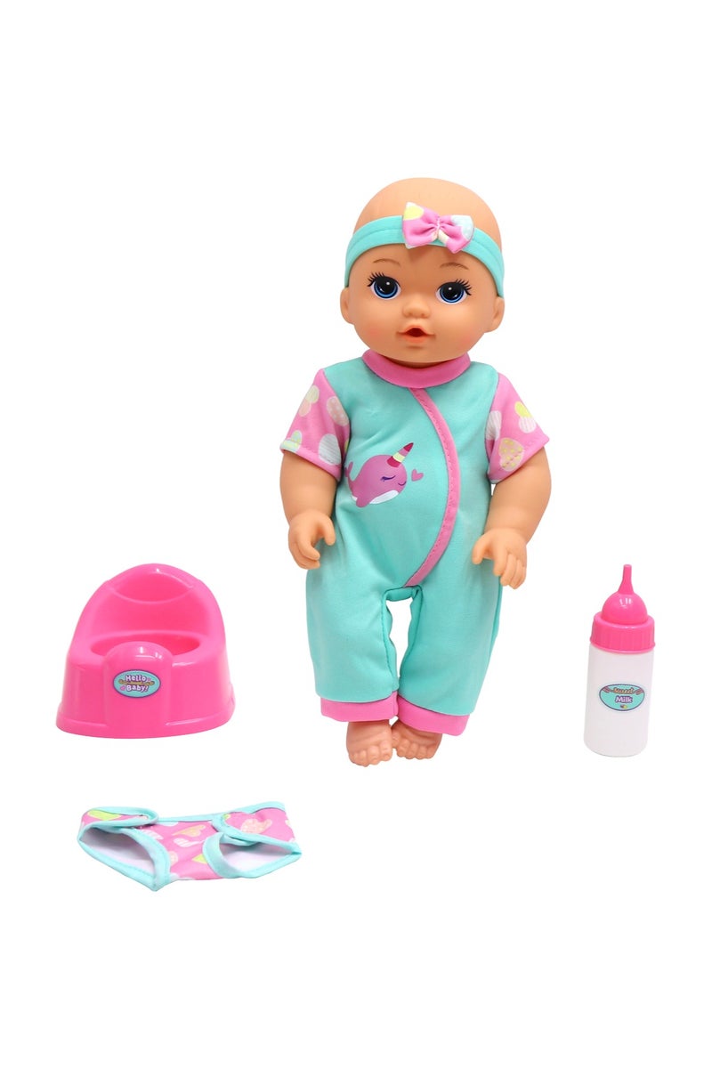 مرحبا حبيبتي هيللو سويت بيبي دمية تشرب وتبلل نفسها-اخضر - Image 4
