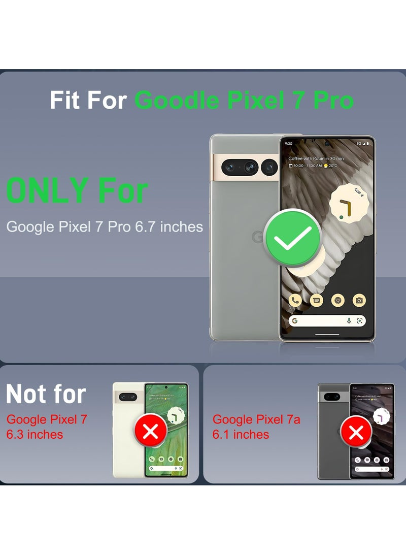 Google Pixel 7 Pro Case, Slide Camera Lens Cover + 360°Rotating Kickstand Ring + Support Magnetic Car Mount Shockproof Mobile Phone Case Black - Image 4