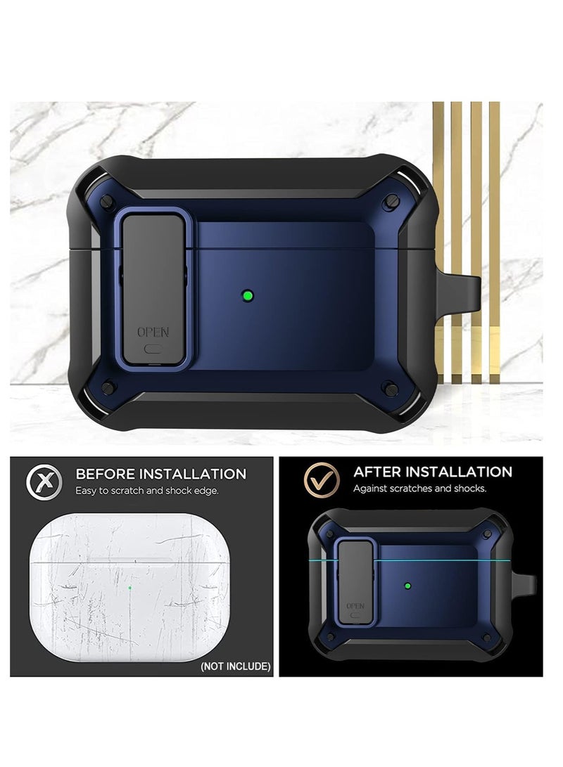 Upgraded [Secure Lock] Armor Airpod Pro Case, [Secure Lock] Shockproof AirPods Pro Cover Cool iPod Pro Case Designed for Apple Air Pod Wireless Pro Cases for Men Women - Image 5