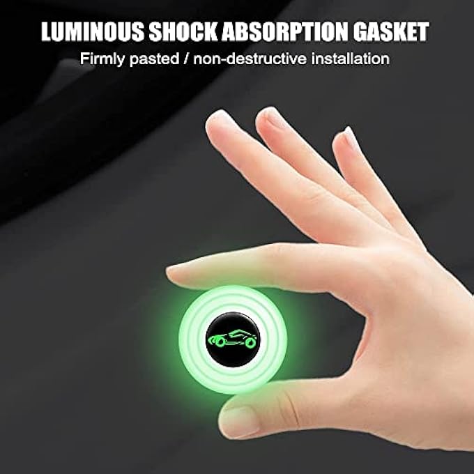 SYOSI Car Door Shock Absorber AntiCollision Gasket Silicone Luminous Sound Insulation And ShockAbsorbing Gasket Fit For Car Gasket Parts White 30Pcs - Image 5