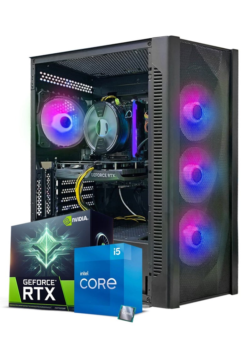 Truenort Gaming PC, Intel Core i5-12400F, RTX 3060, 16GB RAM, 1TB SSD,Air Cooler 120mm, 650W PSU,Window 11 Pro, Black Case  - Image 1