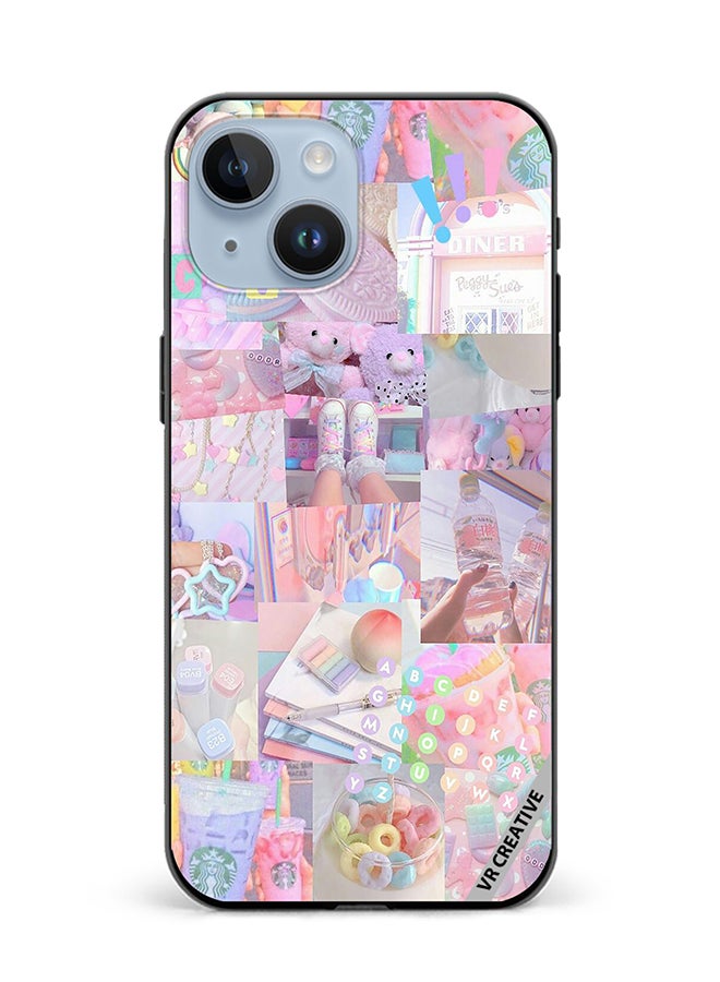 VR CREATIVE Protective Case Cover For Apple iPhone 15 Cute Collage Design Multicolour - Image 1