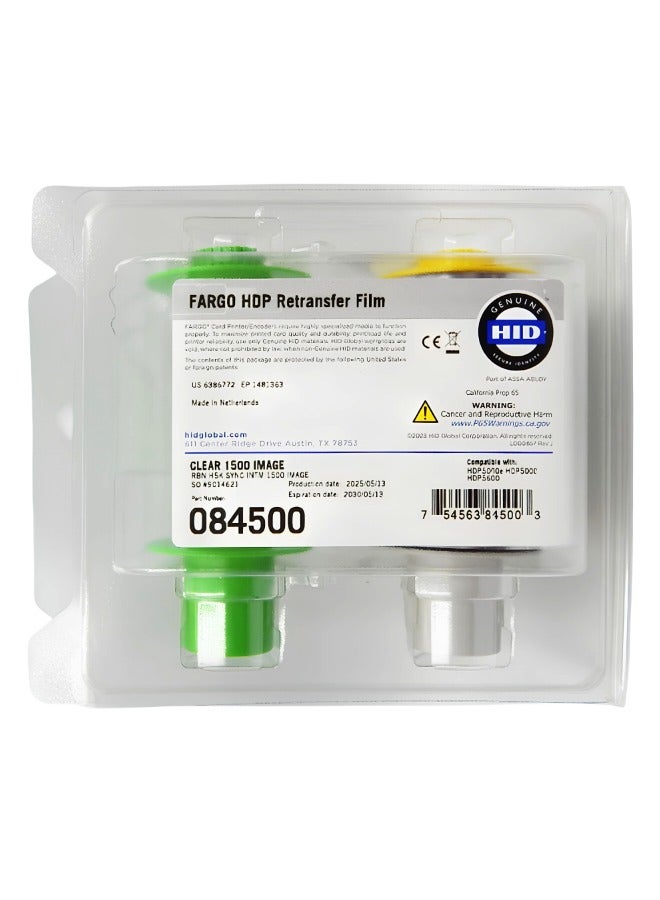 Fargo 084500 Retransfer Ribbon (Print Capacity: 1500) for Fargo: HDP5000/5000e/5600 - Image 1