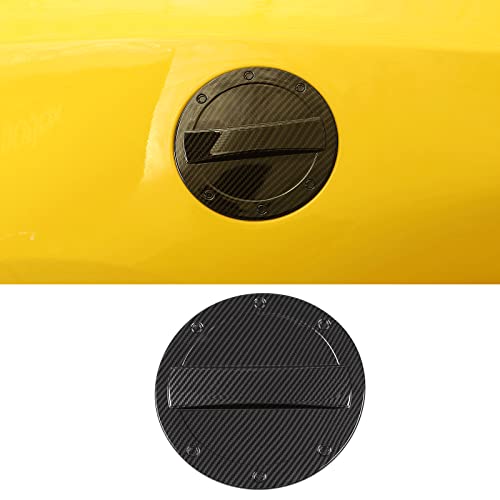 Hoolcar Gas Cap Fuel Filler Door Gas Tank Cap Trim Cover for 2017-2022 Chevrolet Camaro, Black - Image 1