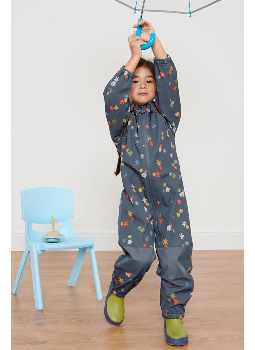 Tchibo - Kids Girl Hooded Long Sleeve Coverall, Grey Combo - Image 1