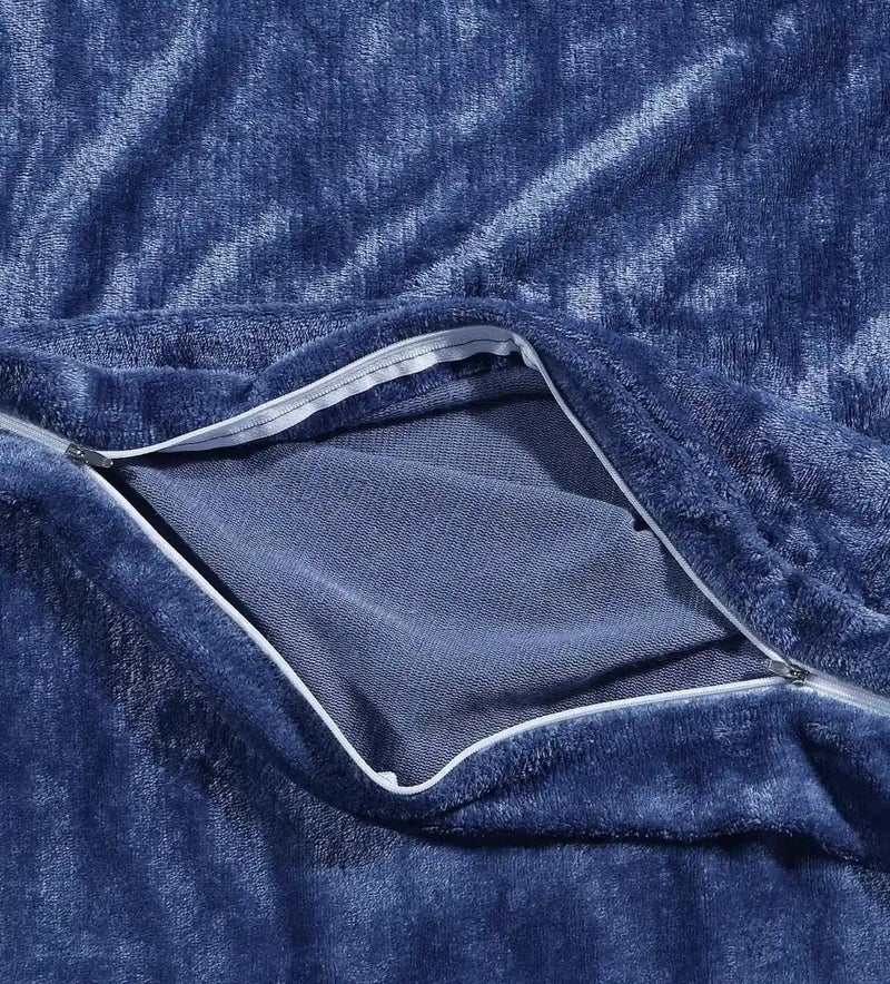 S&S Sands® Winter Special Flannel Duvet Cover, Quilt Cover Single Bed with Zipper,Ultra Soft & Cozy Stuff, 300 GSM, Warm Thermal Performance, Single bed-60X90 inches (Navy Blue) - Image 5