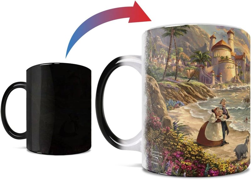 Morphing Mugs أكواب مرفورة ديزني  حورية البحر  احتفال بالحب  واحد 11 أونصة  كوب سيراميك يتغير لونه عند إضافة السائل الساخن - Image 3