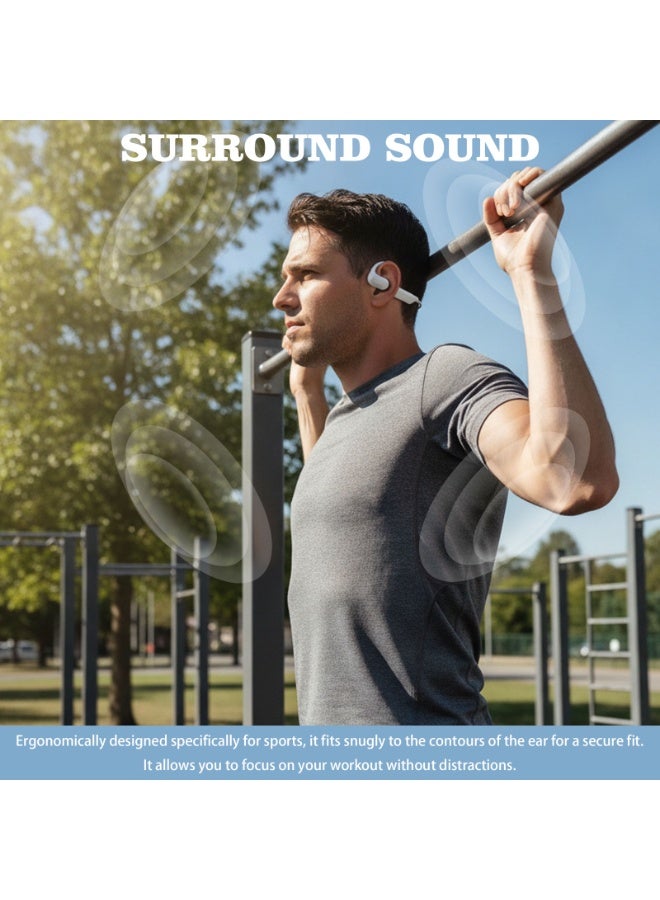 Philips TAQ3120, Earphone,Open Ear Bone Conduction Headphones，True Wireless Earbuds, Ear Hooks,Ultra-long Playtime, IP67 Water and Dust Proof with ANC,AI Call Noise Reduction,Sterling Sound, Secure Fit and Comfort, For Sports, Work, White white - Image 5