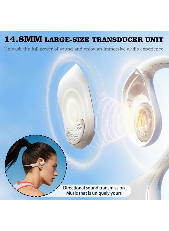 Philips TAQ3120, Earphone,Open Ear Bone Conduction Headphones，True Wireless Earbuds, Ear Hooks,Ultra-long Playtime, IP67 Water and Dust Proof with ANC,AI Call Noise Reduction,Sterling Sound, Secure Fit and Comfort, For Sports, Work, White white - Image 4