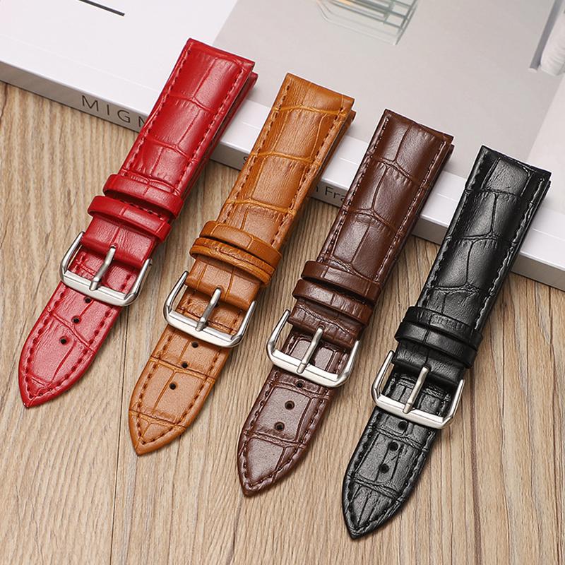 erorex For Xiaomi Smart Band 10 / 9 / 8 / Nfc 14Mm Bamboo Texture Pin Buckle Leather Watch Band(Light Brown) - Image 3