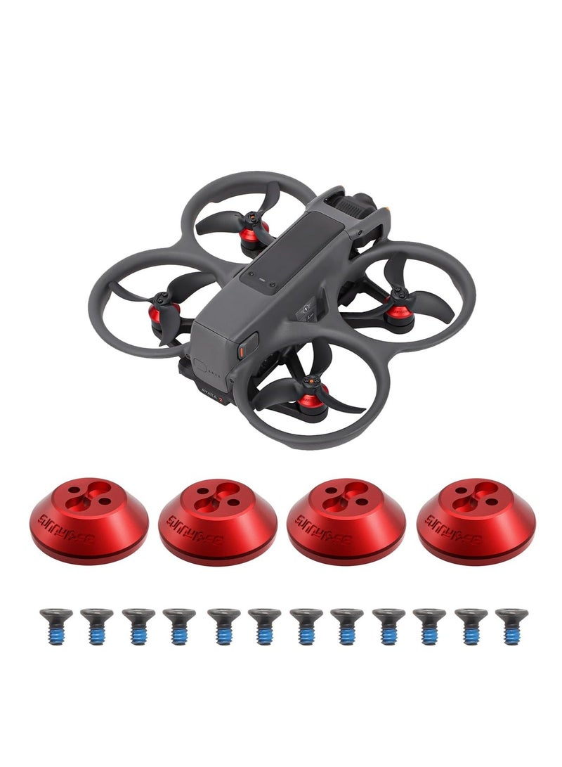 4Pcs Motor Cover for DJI Avata 2, Aluminum Alloy Motor Covers, Motor Protect Guard, Dustproof Waterproof Protective Motor Cover Cap, Drone Motor Cover, for DJI Avata 2 Drone Accessories (Red)  - Image 1