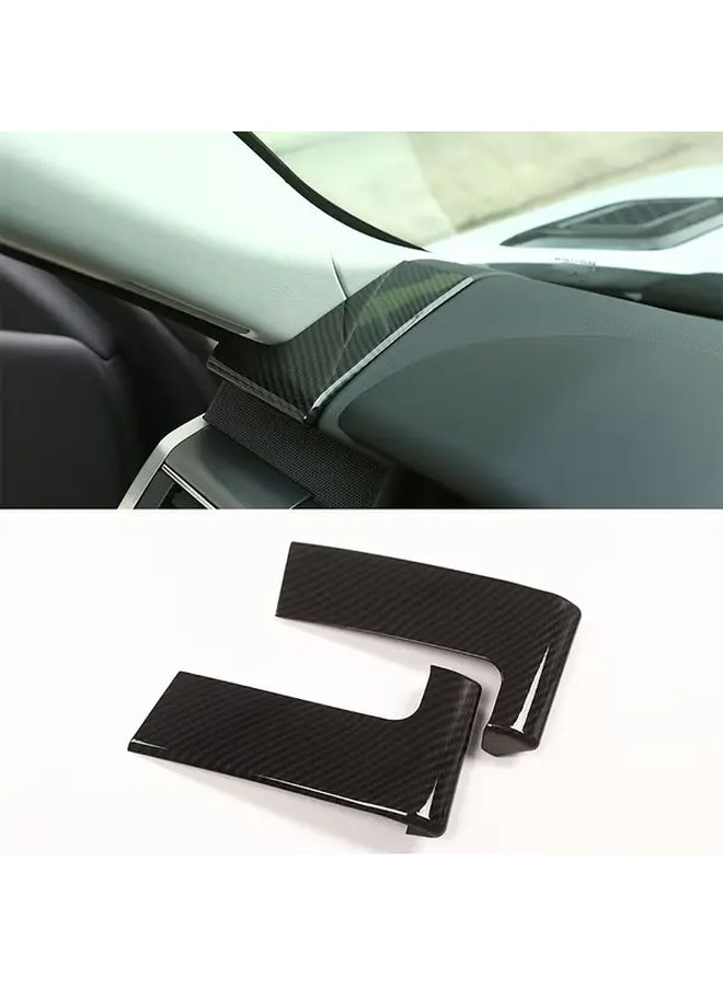 Carbon Fiber Pattern ABS Side Dashboard Cover Decorative Sticker Car Interior Modification Accessory for Land Rover Range Rover Sport 2014 2017 - Image 1