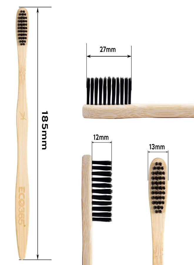 ECO365 Bamboo Toothbrush (Pack of 2 & Steel Straws (2 Straight Straw + 2 Bent Straw - Image 4