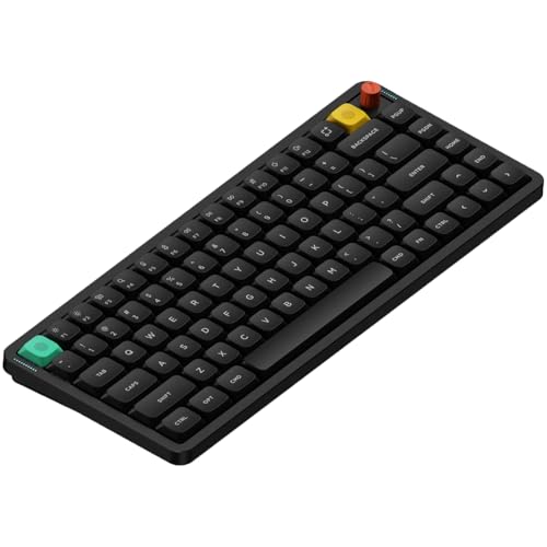 nuphy Air75 V3 Hot Swappable Wireless Mechanical Keyboard 84 Keys 75 Custom Low Profile Keyboard with Knob RGB Backlit Gasket Mounted Support Bluetooth24GHzUSBCBlackBlush Nano - Image 1