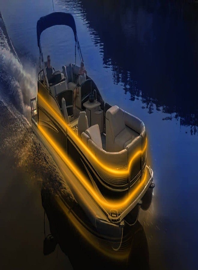 Vbakor Pontoon LED Strip Lights, 12V 5M/16.4FT Waterproof Marine LED Light Boat Interior Lights, Boat Deck Light for Pontoon Fishing Boats, Extension Cable Included (Amber) - Image 5