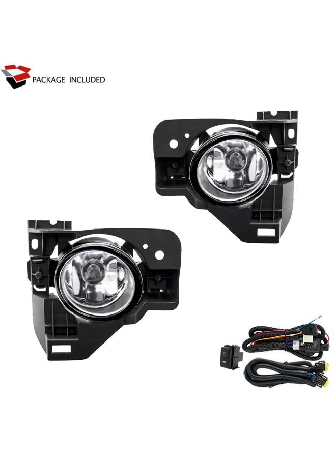 SPIEGEER Fog Lights Assembly For 2009 2010 2011 2012 2013 2014 Nissan Maxima Fog Lamps Replacement Kit with Switch&Wiring H11 12V 55W Halogen Bulbs - Image 2