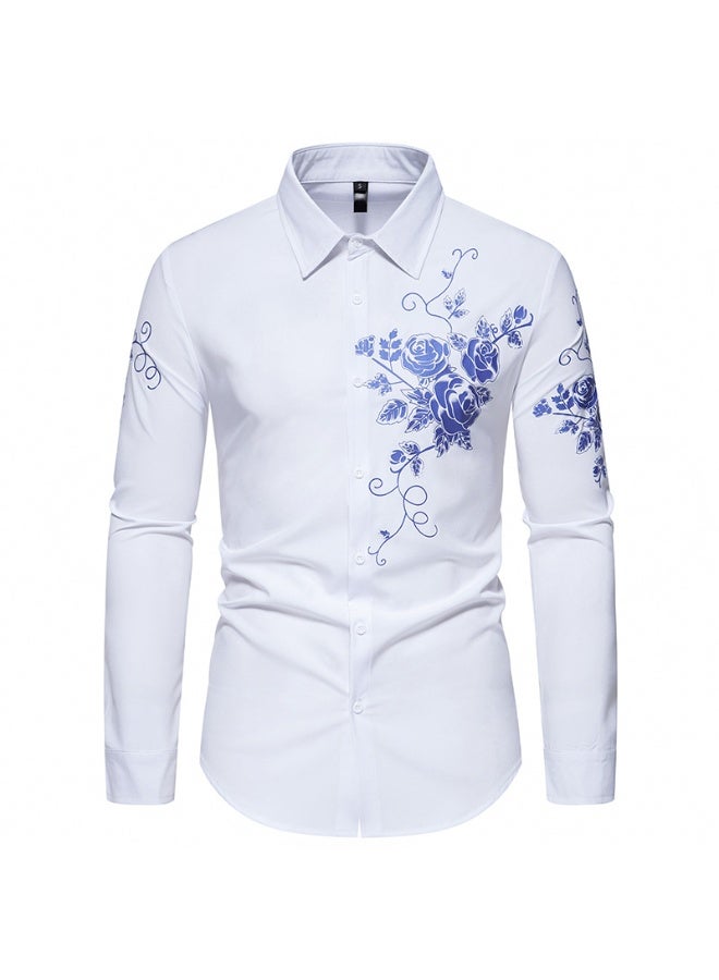 KUYING New Triangle Neck Long Sleeved Shirt