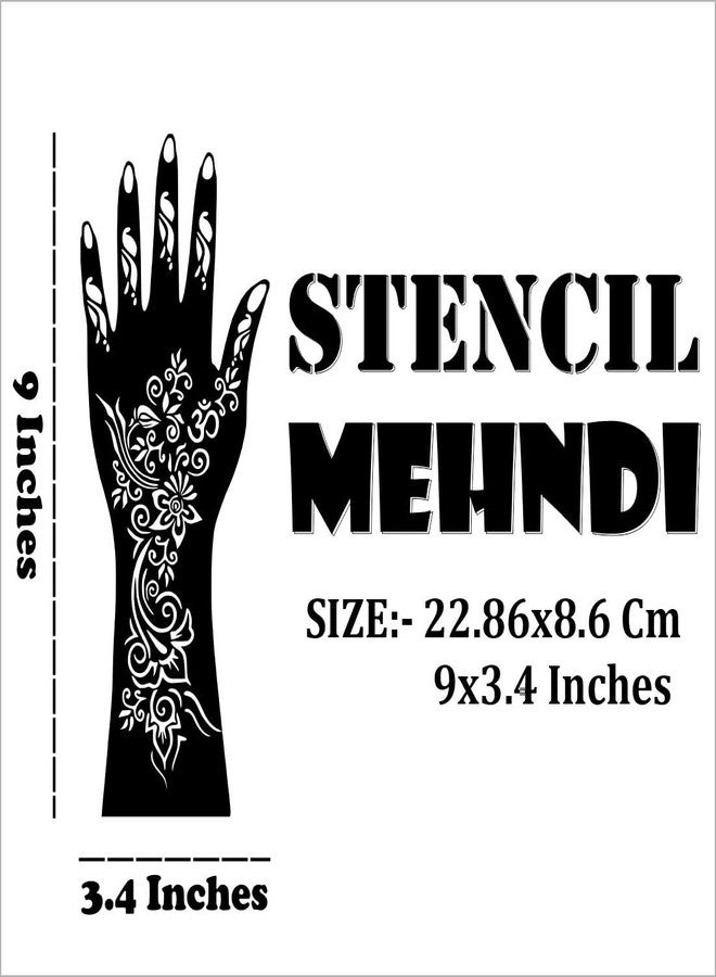 Komstec Henna Style for Home Use Body Art Mehndi Stencil Set for Hands Easy-to-Use Henna Mehndi - Image 3