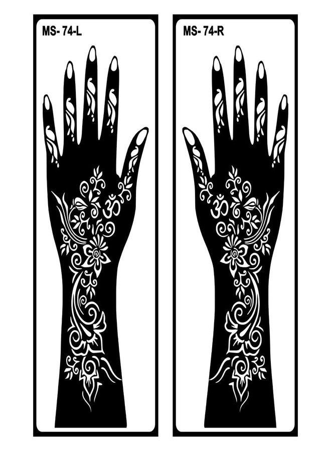 Komstec Henna Style for Home Use Body Art Mehndi Stencil Set for Hands Easy-to-Use Henna Mehndi - Image 2