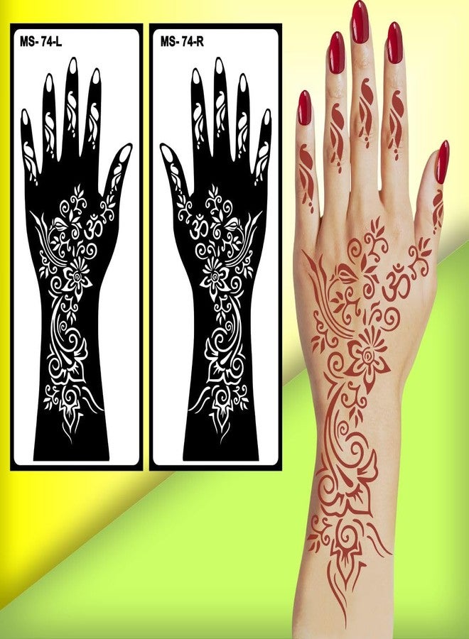 Komstec Henna Style for Home Use Body Art Mehndi Stencil Set for Hands Easy-to-Use Henna Mehndi - Image 5