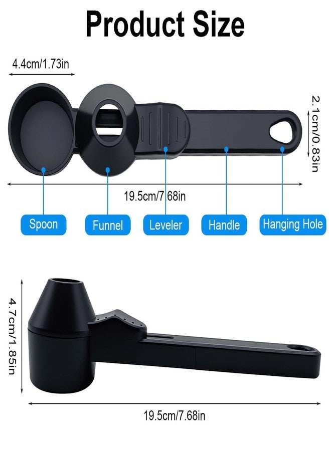 YuCool Coffee Scoop & Funnel for Reusable K Cup Refillable Coffee Pods, Coffee Measuring Spoon 2 Tablespoon Capacity, Funnel Design Prevents Spills (Black, 1 Pack) - Image 2