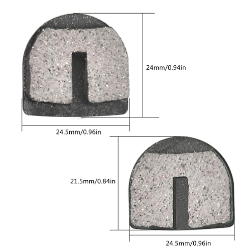 HOLATO Rounded Disc Brake Pads for Razor MX500 MX650 SX500 Mcgrath Dirt Rocket Electric Motocross Bike E500S Scooter RSF350 RSF650 Kids Street Bike Dirt Quad 500 Electric ATV YK2 Flame Caliper 4 Pcs - Image 4