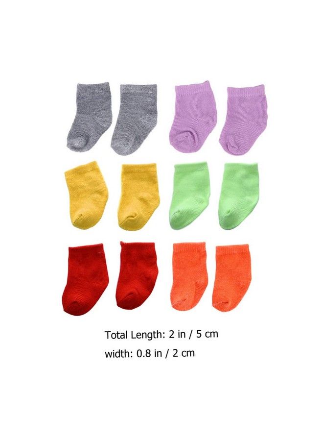 NUOBESTY 6 Pairs Of Doll Socks Mini Sock Baby Clothes Action Figure Accessories For Doll - Image 5