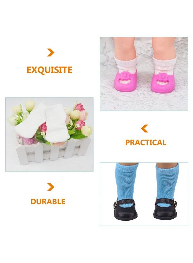 NUOBESTY 6 Pairs Of Doll Socks Mini Sock Baby Clothes Action Figure Accessories For Doll - Image 4
