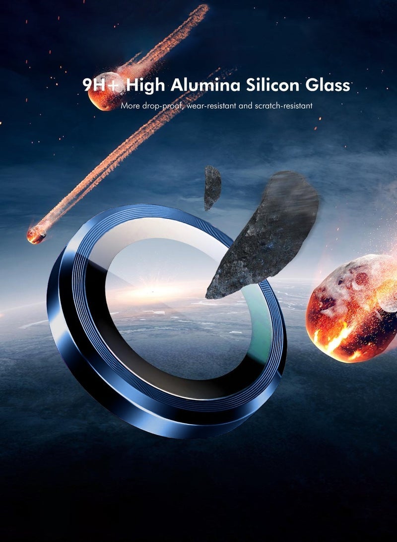 TIGER Apple iPhone 17 Pro 5G 2025 Premium Alloy Ring Camera Lens Tempered Glass Protector Shield (MLGICR) - Clear/Navy Blue - Image 4