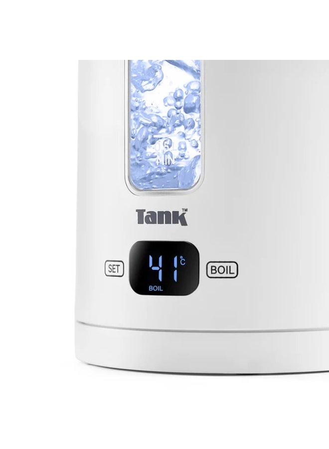 TANK Tank Safe Touch Glass Digital Kettle, 1.5L Capacity, 1500 Watts, Rose Gold Frame, DG-2338-ES - Image 4