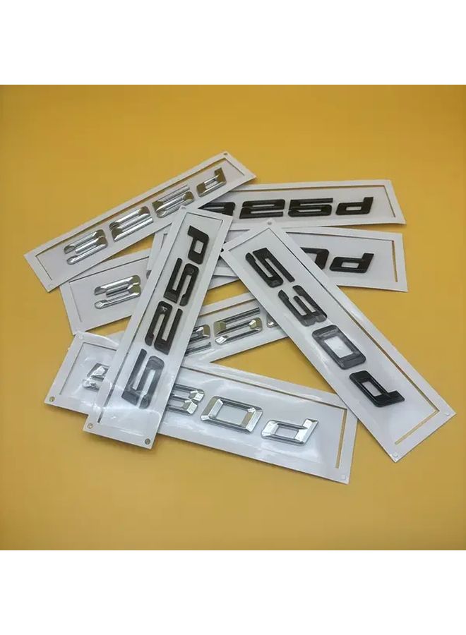 530d شارة رمز جذع فضي لإكسسوارات تعديل مؤخرة السيارة - Image 1