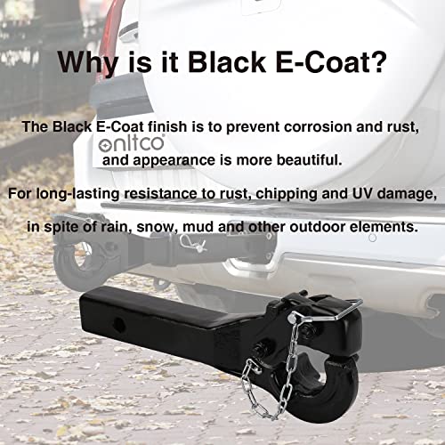 ONLTCO Pintle Hitch Receiver Hook 10 TON for 2” Hitches Hitch Hook Military Receiver 20000lbs - Image 4