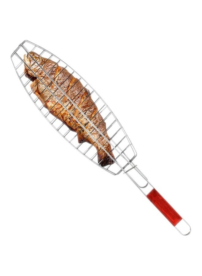Grill holder with wooden handle